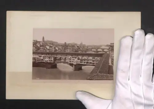 Fotografie Ansicht Firenze, Ponte Vecchio, Grossformat 16 x 25cm
