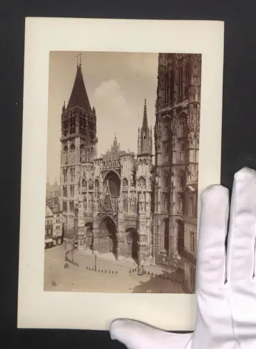 Fotografie Ansicht Rouen, Grand Portail de la Cathedrale, Grossformat 16 x 25cm