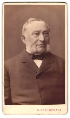 Fotografie H. Osti, Upsala, Stora Kungsgatan 53, Porträt des Rektors M. A. Wendblod, Norrtelje