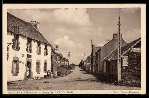 AK Ploudiry /Finistère, Route de Landivisiau