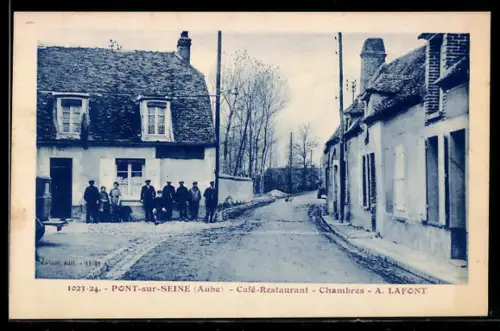 AK Pont-sur-Seine /Aube, Café Restaurant, Chambres A. Lafont
