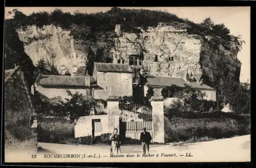 AK Rochecorbon /I.-et-L., Maisons dans le Rocher à Vauvert