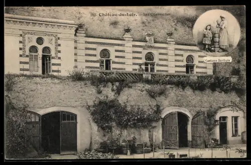 AK Château-du-Loir, Les Charmettes, Costume Sarthois