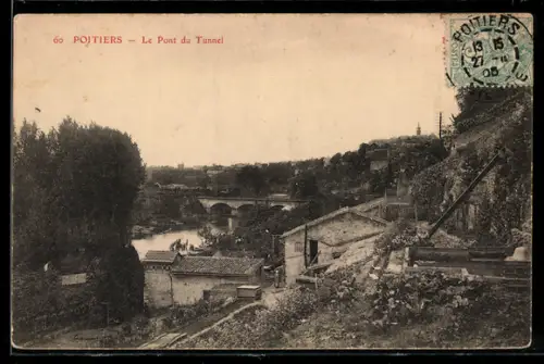 AK Poitiers, Le Pont du Tunnel