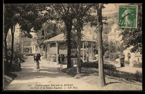 AK Royat, Etablissement Thermal, Le Parc et la Source Eugénie