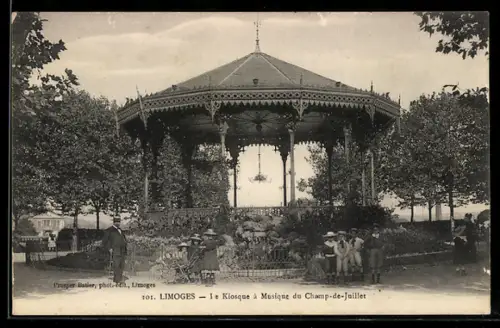 AK Limoges, le kiosque á musique du Champ-de-Juillet
