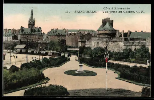 AK Saint-Malo /Côte d`Émeraude, Vue prise du Casino