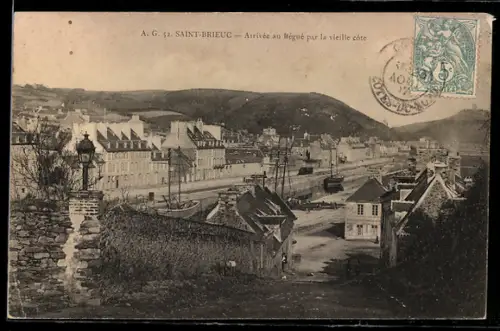 AK Saint-Brieuc, Arrivée par la vieille côte