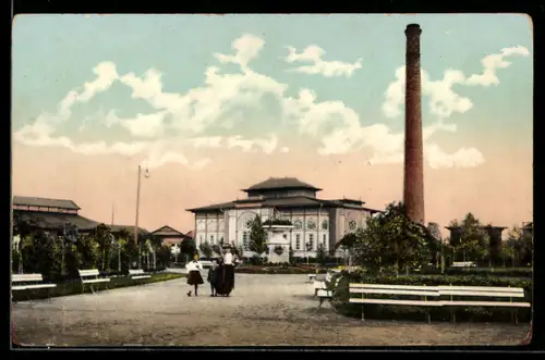 AK Staraja Russa, Neuer Park mit Schornstein