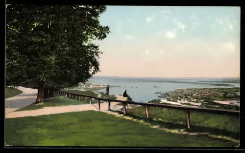 AK Kiew, Blick vom Park auf die Stadt