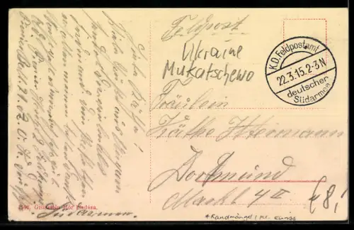 AK Munkács, Kossuth-utca
