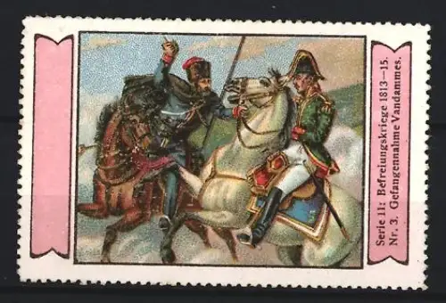 Reklamemarke Befreiungskriege 1813-15, Gefangennahme Vandammes, Reiterkampf