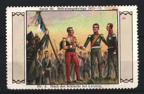 Reklamemarke Leipzig, Nach der Schlacht bei Leipzig, Soldaten mit Fahne