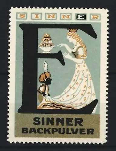 Reklamemarke Sinner, Backpulver, dekorative Märchenfigur