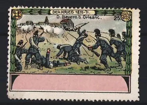 Reklamemarke Orléans, Der Krieg 1870-71, Schlachtszene
