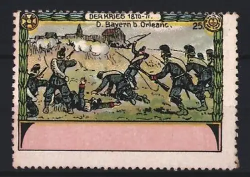 Reklamemarke Orléans, Der Krieg 1870-71, Schlachtfeldszene