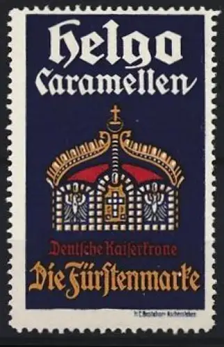 Reklamemarke Helgo, Karamellfabrik, Krone-Symbol