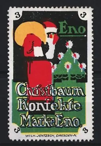 Reklamemarke Eno, Christbaum Konfekte, Weihnachtsmann