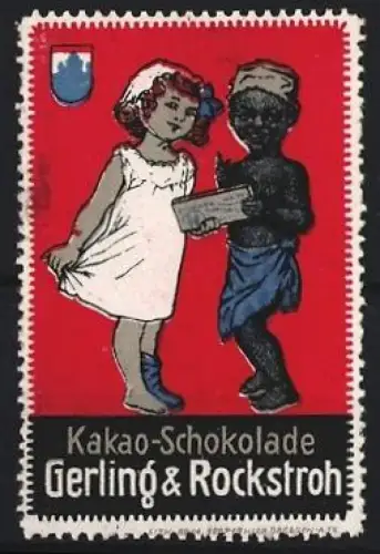 Reklamemarke Gerling & Rockstroh, Kakao Schokolade, Kinderpaar