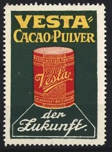 Reklamemarke Vesta Cacao-Pulver, Cacao-Dose