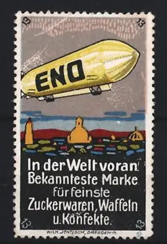 Reklamemarke Dresden, Eno Zuckerwaren, Luftschiff