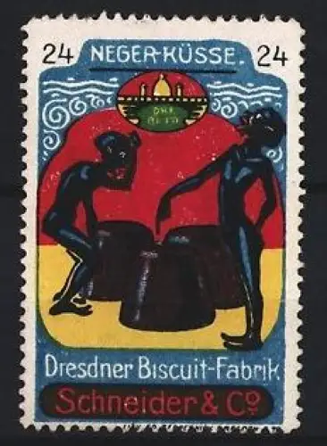 Reklamemarke Dresden, Biscuit-Fabrik Schneider & Co., Schokoküsse