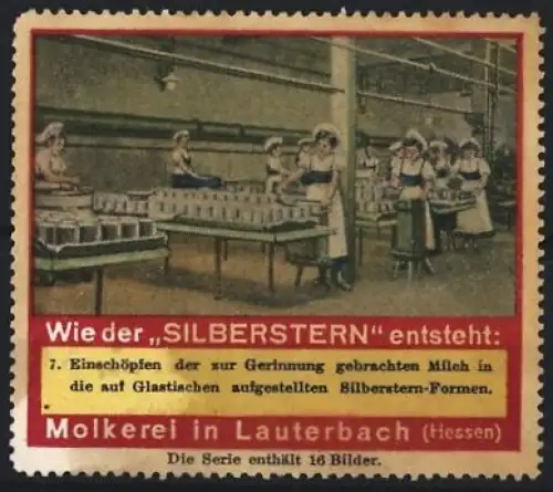 Reklamemarke Lauterbach, Wie der Silberstern entsteht, Molkerei-Szene