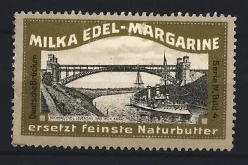 Reklamemarke Köln, Milka Edel-Margarine, Hohenzollernbrücke