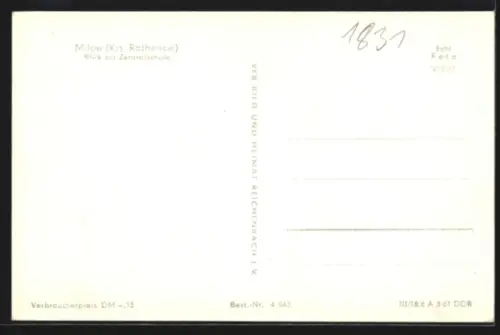 AK Milow /Rath., Blick zur Zentralschule