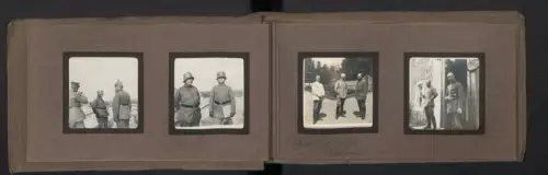 Fotoalbum mit 38 Fotografien, Landsturm-Infanterie-Regiment Nr. 34 in Polen, Bogdanów, Uniform