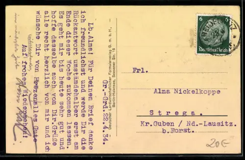 AK Wulkow, Ansicht des Ritterguts