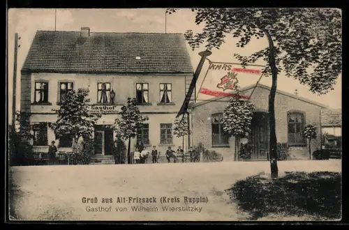 AK Alt-Friesack /Rup., Gasthof von Wilhelm Wiersbitzky