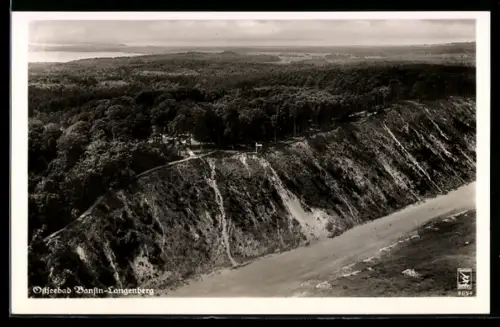 AK Bansin-Langenberg, Steilküste, Wald, Fliegeraufnahme