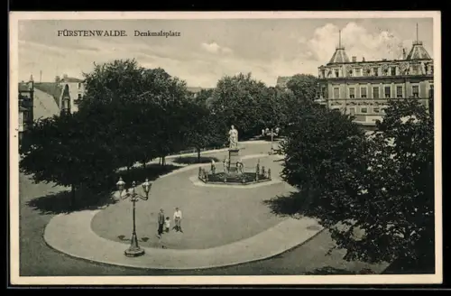AK Fürstenwalde, Denkmalplatz aus der Vogelschau