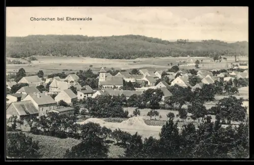 AK Chorinchen bei Eberswalde, Ortsansicht aus der Vogelschau