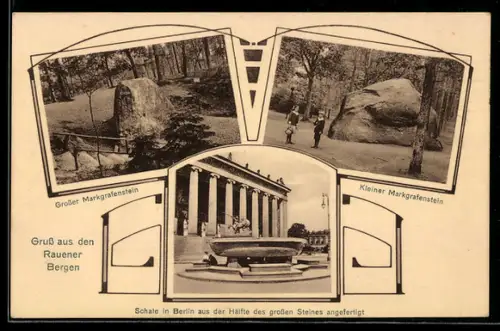 AK Rauener Berge, Grosser Markgrafenstein, Kleiner Markgrafenstein, Schale in Berlin