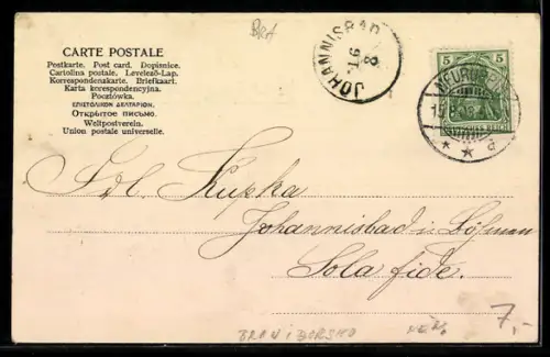 AK Stendenitz /Ruppiner Schweiz, Haus am Wasser, Ruderboot