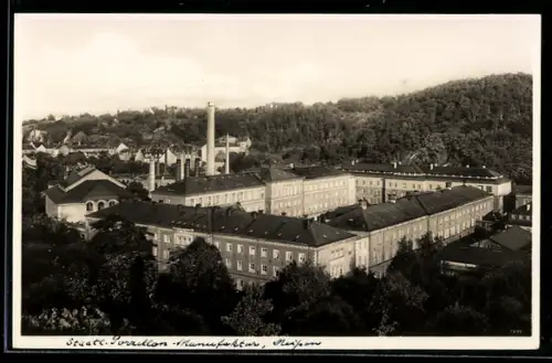 AK Meissen, Staatliche Porzellan-Manufaktur aus der Vogelschau