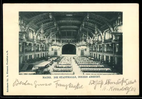 AK Mainz, Stadthalle, Innenansicht