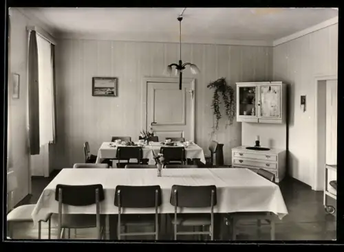 AK Heiligengrabe, Kloster Stift zum Heiligengrabe, Gästehaus des Diakonissenhauses Friedenshort, Essraum, Innenansicht