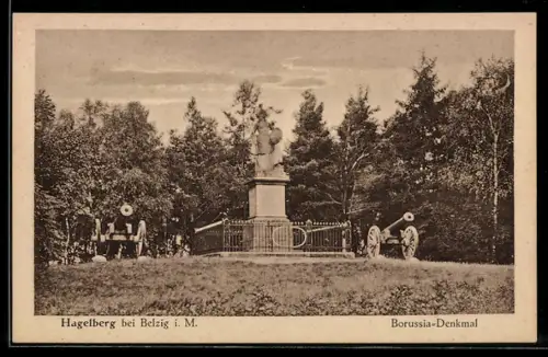 AK Hagelberg bei Belzig, Borussia-Denkmal