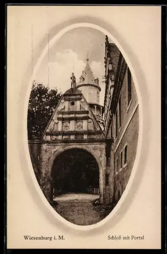 AK Wiesenburg i. M., Schloss mit Portal