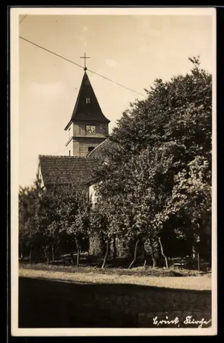 AK Brück, Kirche mit Parkanlage