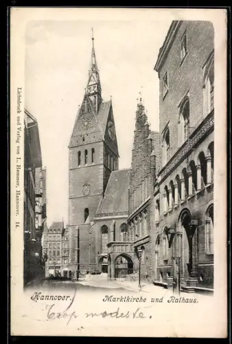 AK Hannover, Marktkirche und Rathaus