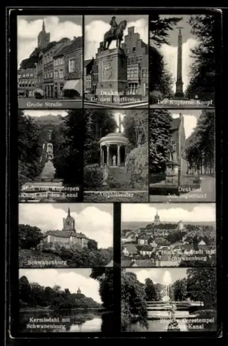 AK Bad Cleve, Denkmal des Grossen Kurfürsten, der Kupferne Knopf, Amphitheater