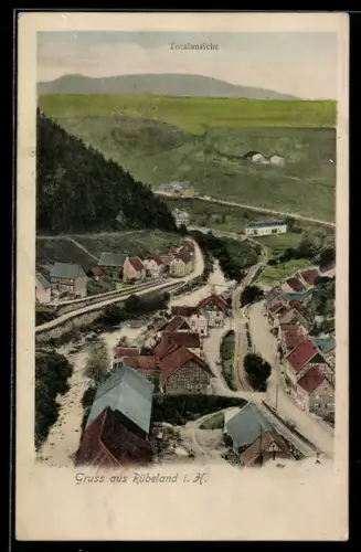 AK Rübeland, Teilansicht der Ortschaft