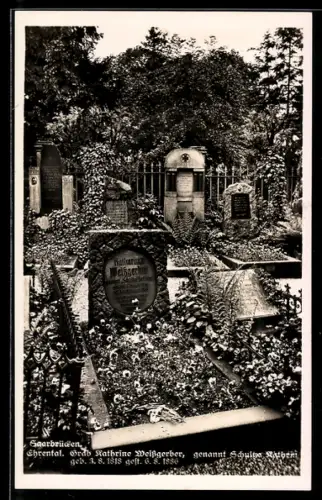 AK Saarbrücken, Grab von Kathrine Weissgerber