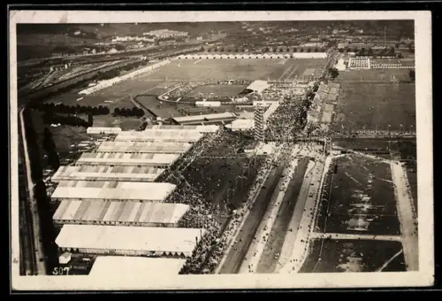 AK Stuttgart, 15. Deutsches Turnfest 1933, Luftbild des Festplatzes