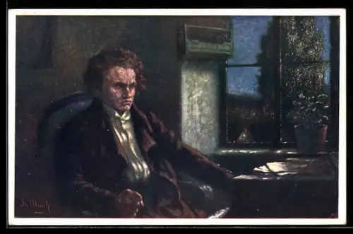 Künstler-AK Fritzi Ulreich: Ludwig van Beethoven