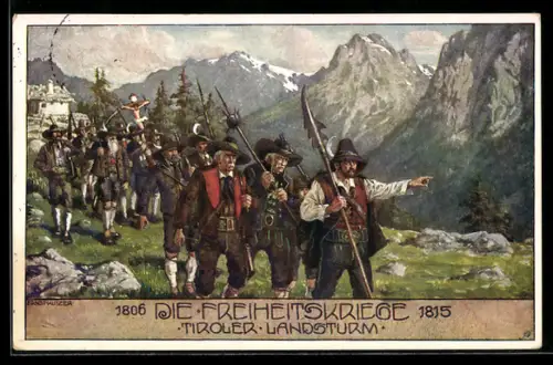 Künstler-AK Ernst Kutzer: Die Freiheitskriege 1806-1815, Der Tiroler Landsturm